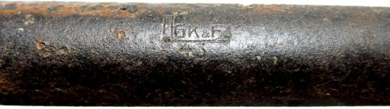 German Wehrmacht Big Steel Peg Or Stake For Big Tents Or Camouflage Nettings, GK & F 43, Rare.