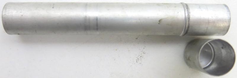 German Wehrmacht Sanitär Aluminium Tablettenröhrchen Medical Pills Tube Hexamethylentetramin 0,5 g, Empty.