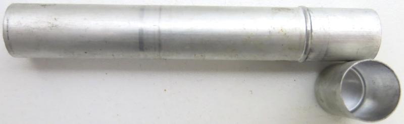 German Wehrmacht Sanitär Aluminium Tablettenröhrchen Medical Pills Tube Natr. bicarbon. 1 g, Empty.