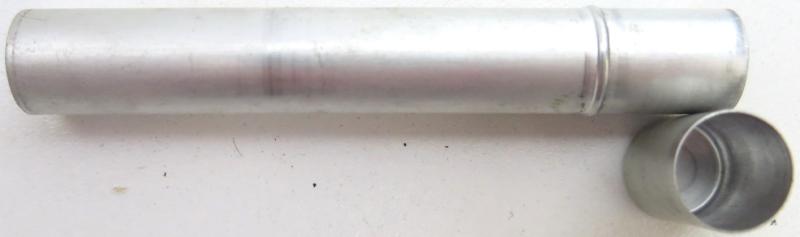 German Wehrmacht Sanitär Aluminium Tablettenröhrchen Medical Pills Tube Digipurat. 0,1 g, Empty.