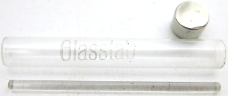 German Wehrmacht Sanitär Small Glass Tube Glasstab With Glass Stick.