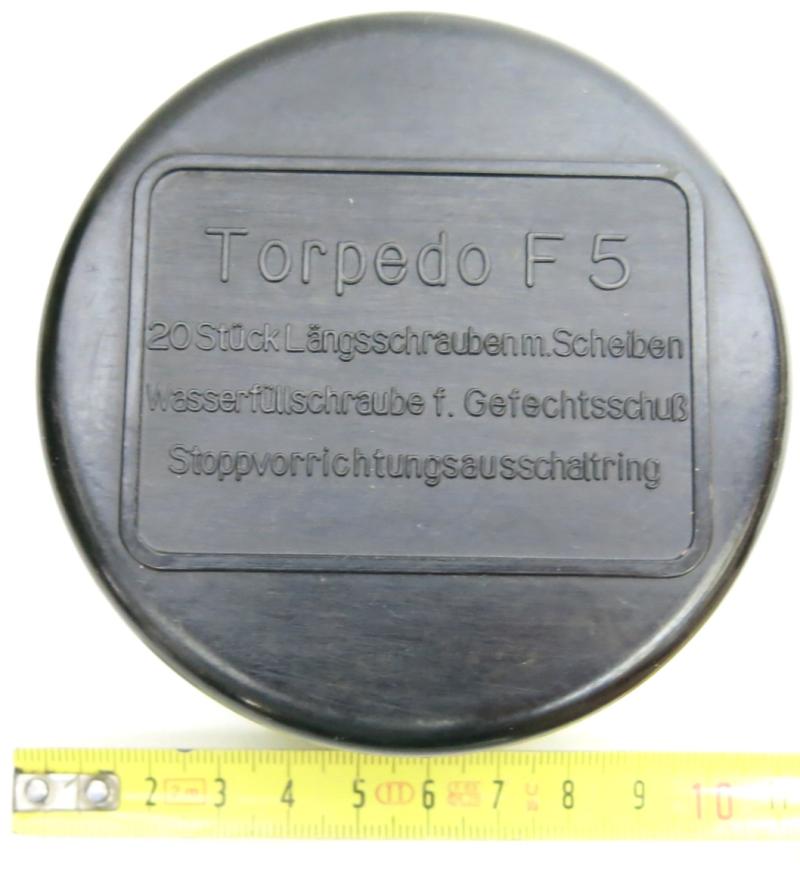 German Luftwaffe Torpedo F5 Bakelite Box For 20 Stück Längsschrauben....