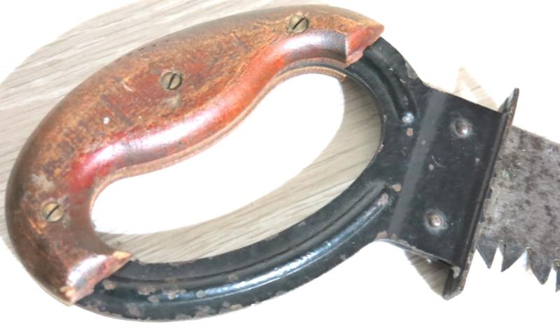 German Wehrmacht Pioniere 1943 Säge Combat Engineer Saw Near Mint Condition With Presstoff Ersatz Leather clg 43 Sheath, Wonderful Matching Set.