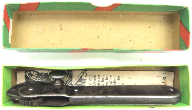 German Dosenöffner Can Opener ORIGINAL SIEGER Nr. 1, Reichsmark 1.25, In Box.
