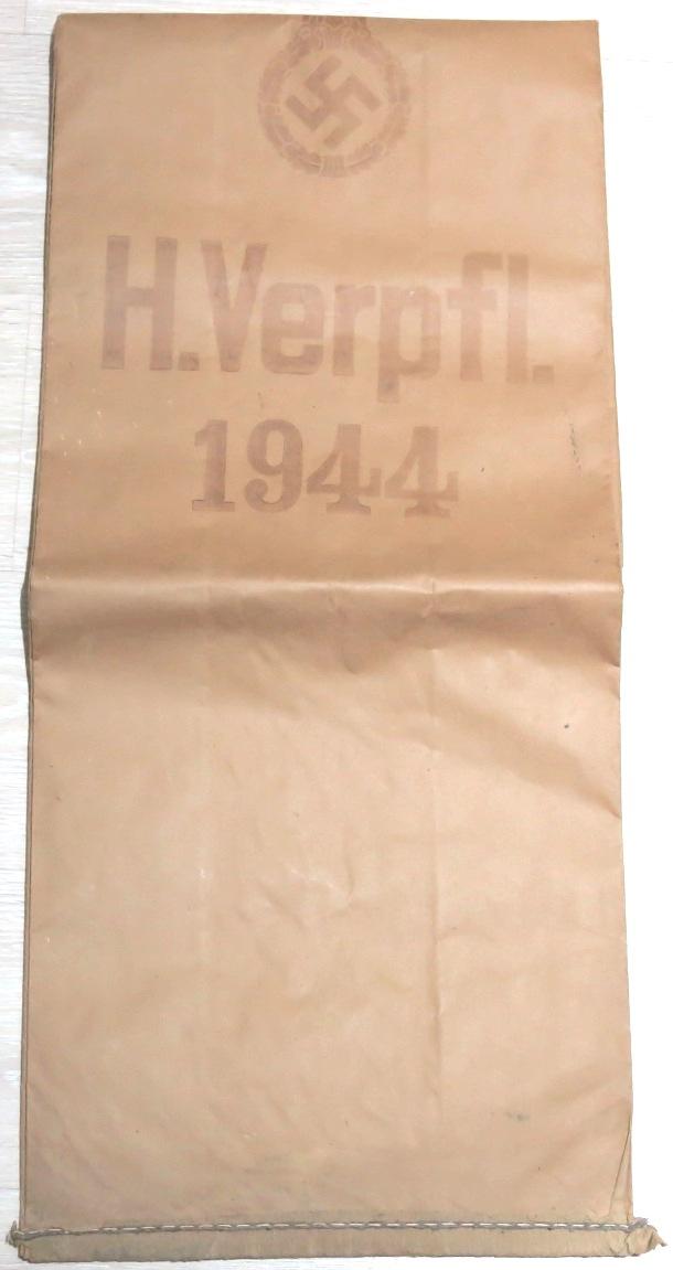 German Wehrmacht Food Sack IN PAPER, Minty Unused From 1944.