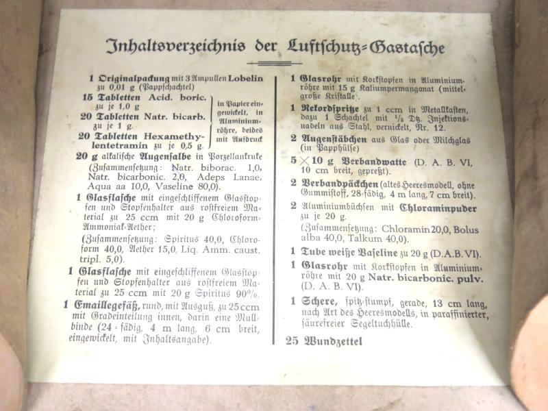 German Luftschutz Gastasche Pouch, Empty, But With A Nice