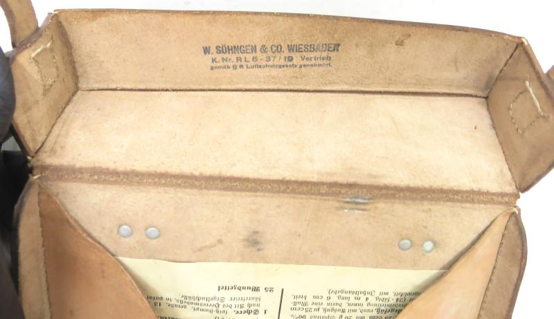 German Luftschutz Gastasche Pouch, Empty, But With A Nice