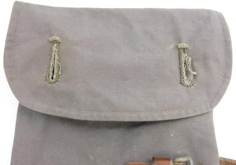 German Wehrmacht Zeltbahn 31 Zeltzubehörtasche Tent Accessory Pouch/Bag In A Nice Luftwaffe Blue Canvas.
