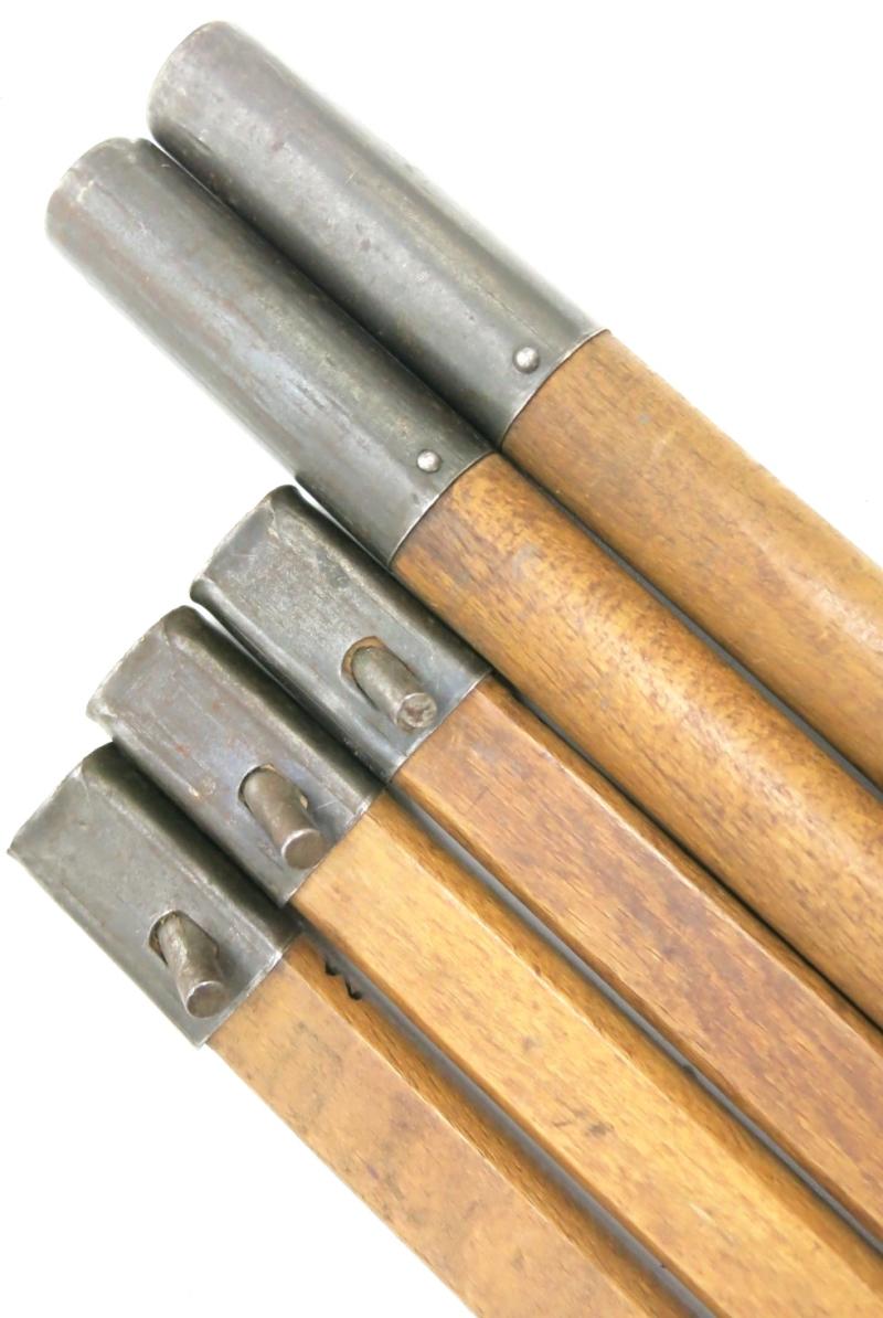 German Wehrmacht Zeltbahn 31 Zeltpflöcke 29 Tent Peg/Stake Early War Wood Model + Zeltstock 01 Tent Pole Set Of Five Pieces All From Same Soldier.