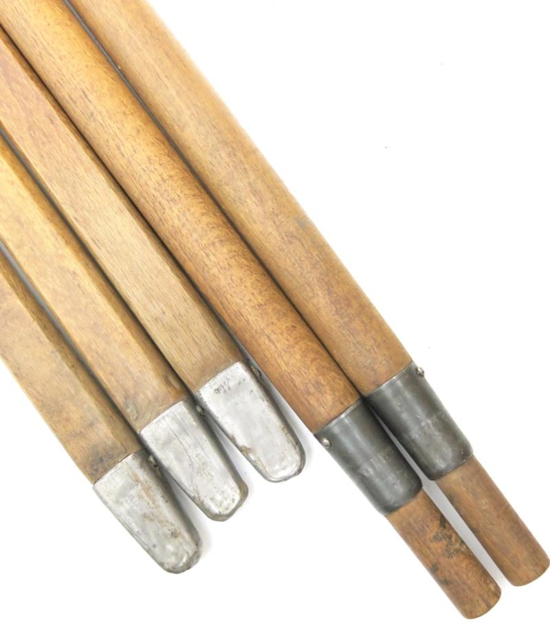 German Wehrmacht Zeltbahn 31 Zeltpflöcke 29 Tent Peg/Stake Early War Wood Model + Zeltstock 01 Tent Pole Set Of Five Pieces All From Same Soldier.