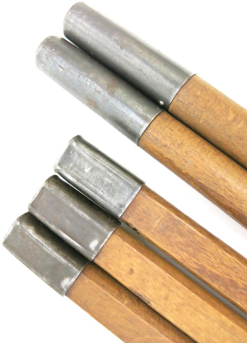German Wehrmacht Zeltbahn 31 Zeltpflöcke 29 Tent Peg/Stake Early War Wood Model + Zeltstock 01 Tent Pole Set Of Five Pieces All From Same Soldier.
