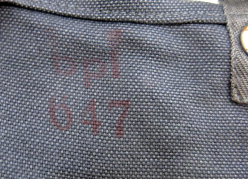 German Wehrmacht Luftwaffe M31 Gasplane Tasche Gascape Pouch Blue Cloth, bpl, Mint From Stock.