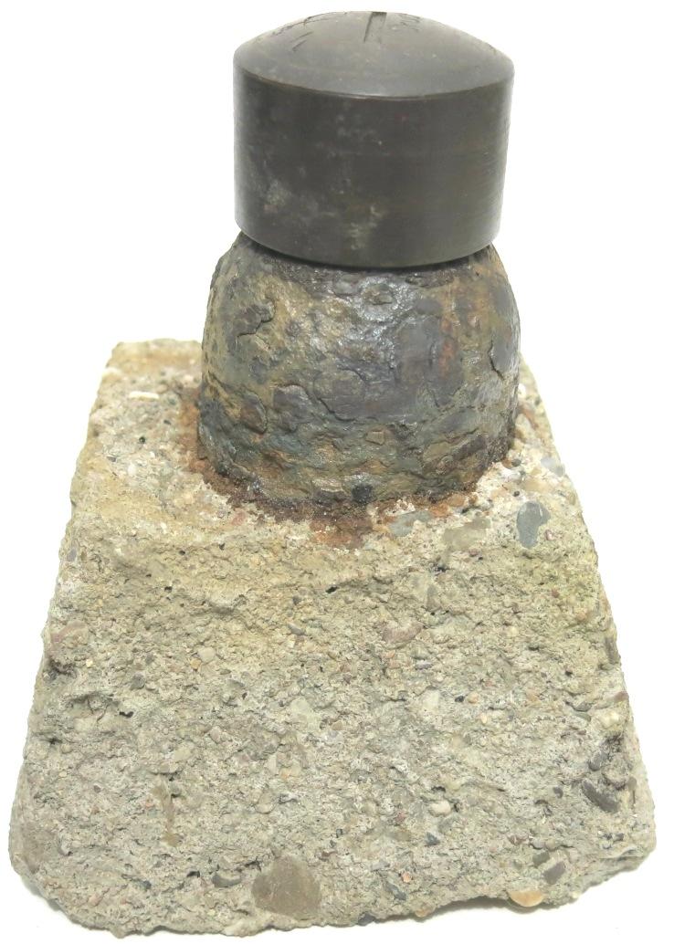 German Wehrmacht Behelfs Schützenmine W1 + Z.u.D.Z 29, (Zug und Druck Zünder 29), Inert.