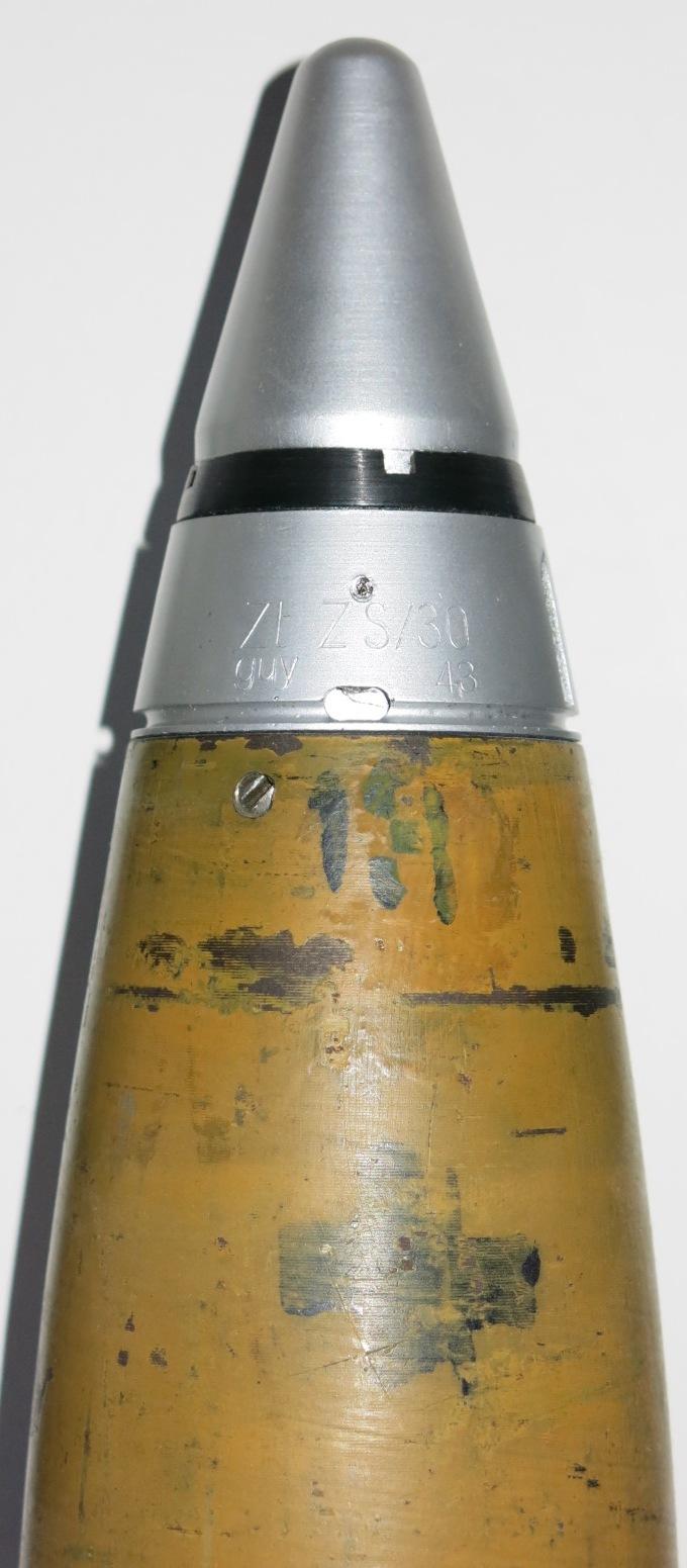 German Wehrmacht Zt Z S/30 Zeitzünder S/30 Fuze As Used On 8,8 cm, 10,5 cm And 12,8 cm Flak, For Example, Resin Replica, Inert.