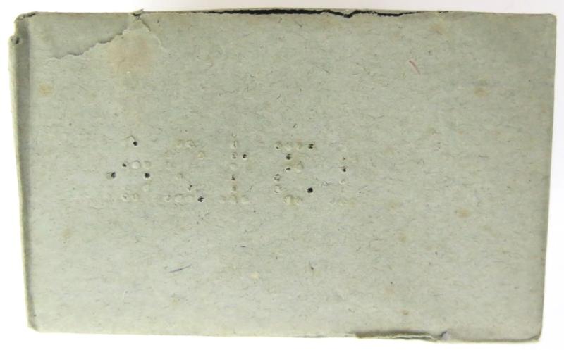 German Wehrmacht Haushaltsware Zündhölzer Wooden Matches Matchbox Original Wrapping Of Ten.