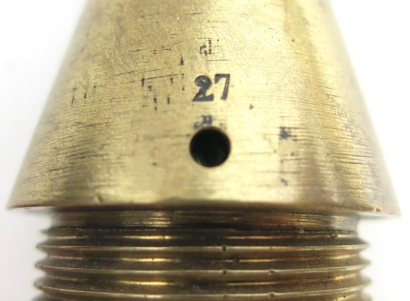 Dutch 7.5 cm Feldkanone 243(h) Zünder Fuze In Brass, Used Also By The Wehrmacht, Hard To Find, Inert.